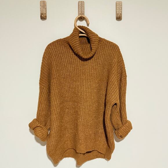 Old Navy Marled Shaker-Stitch Tunic-Length Turtleneck Sweater - Large - Picture 3 of 9